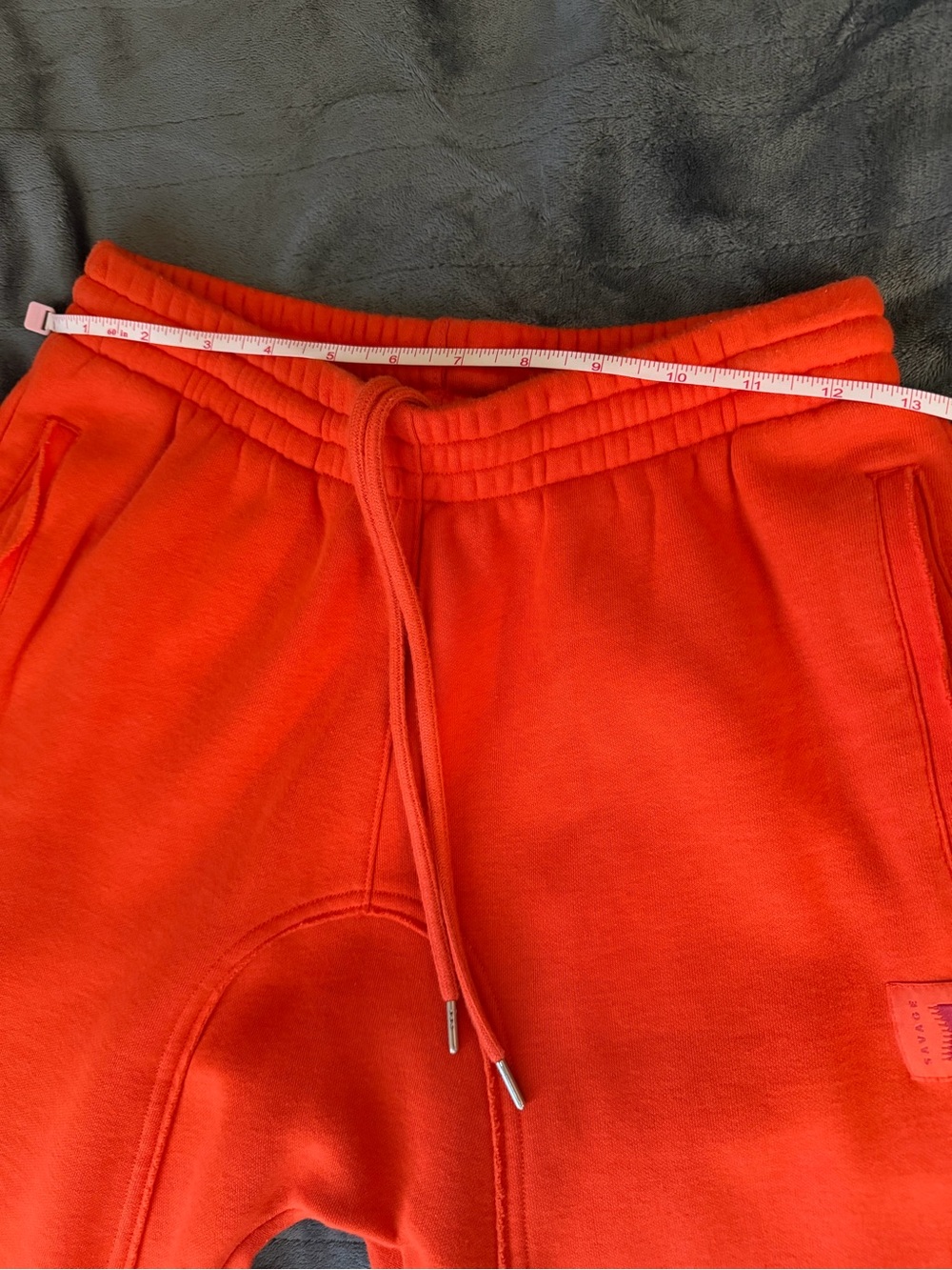 Savage X Fenty Orange Fleece Sweatpants Joggers XS - Picture 8 of 14